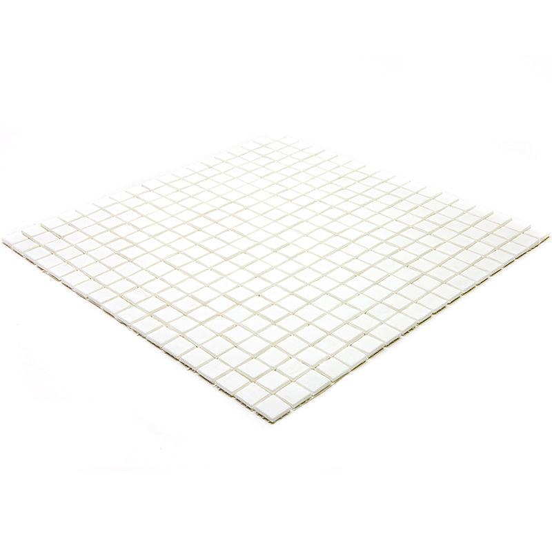 Creamy White Squares Glass Pool Tile | Tile Club
