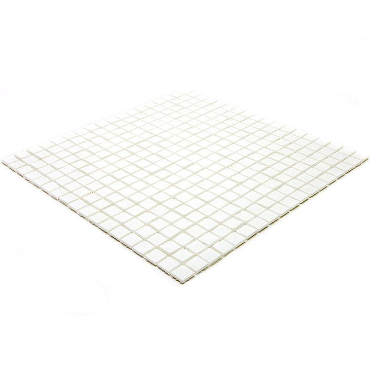 Creamy White Squares Glass Pool Tile | Tile Club