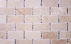 Neutral Marble Subway tile with Dot Patterns