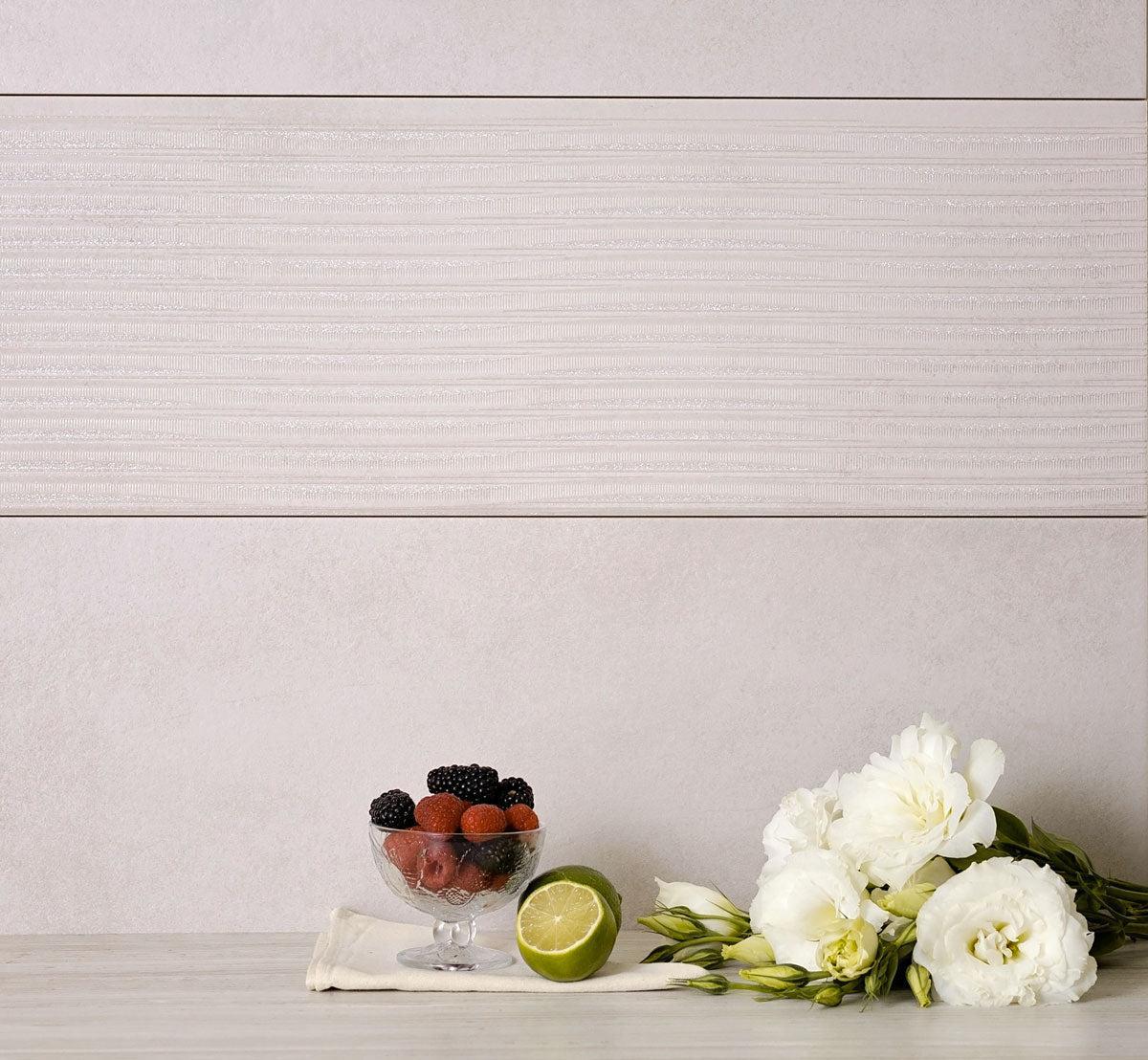 Dec Cosmos White Wavy Porcelain Tile | Tile Club