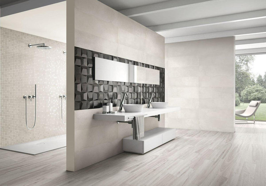 Silver Porcelain Tile Backsplash | Tile Club