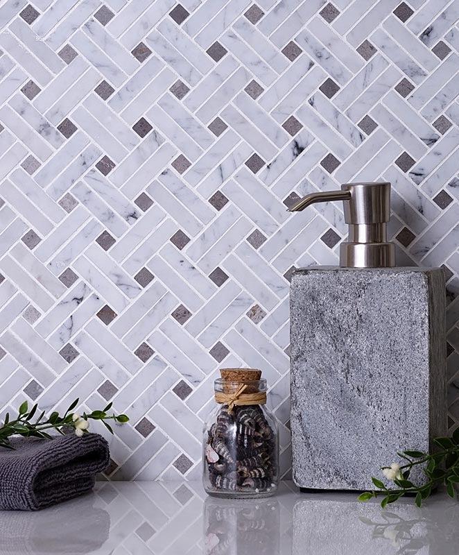 diagonal mosaic tile