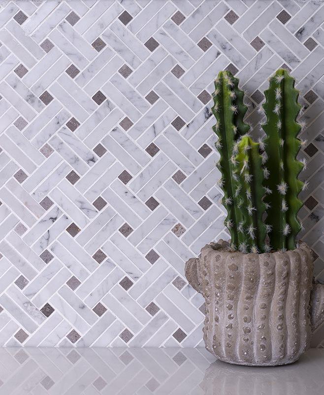 diagonal marble tile
