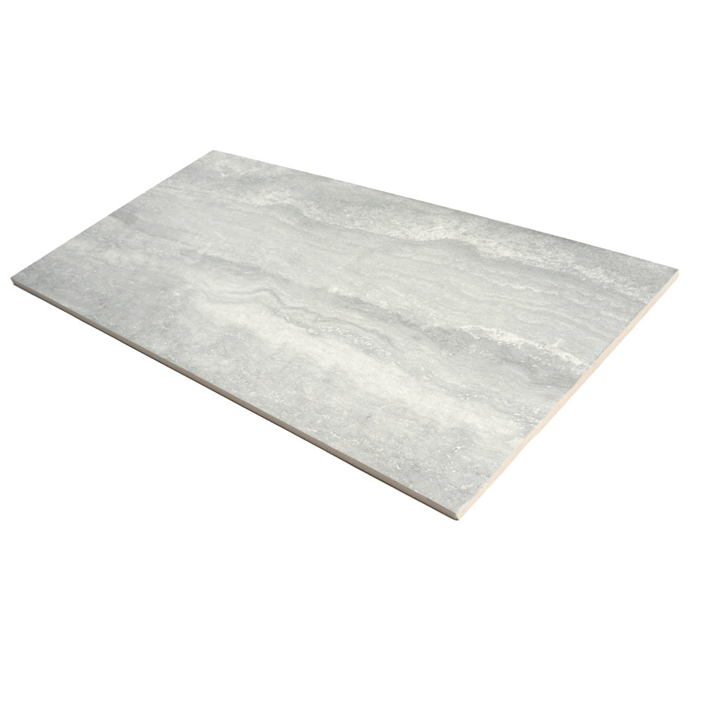 Novato Grigio 12x24 Travertine Porcelain Tile | Tile Club