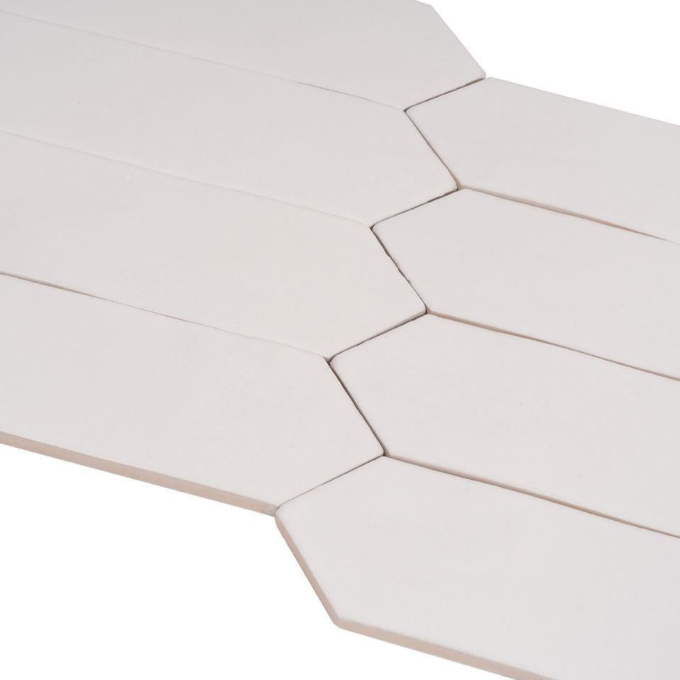 Picchetto White Matte Ceramic Picket Tile | Tile Club