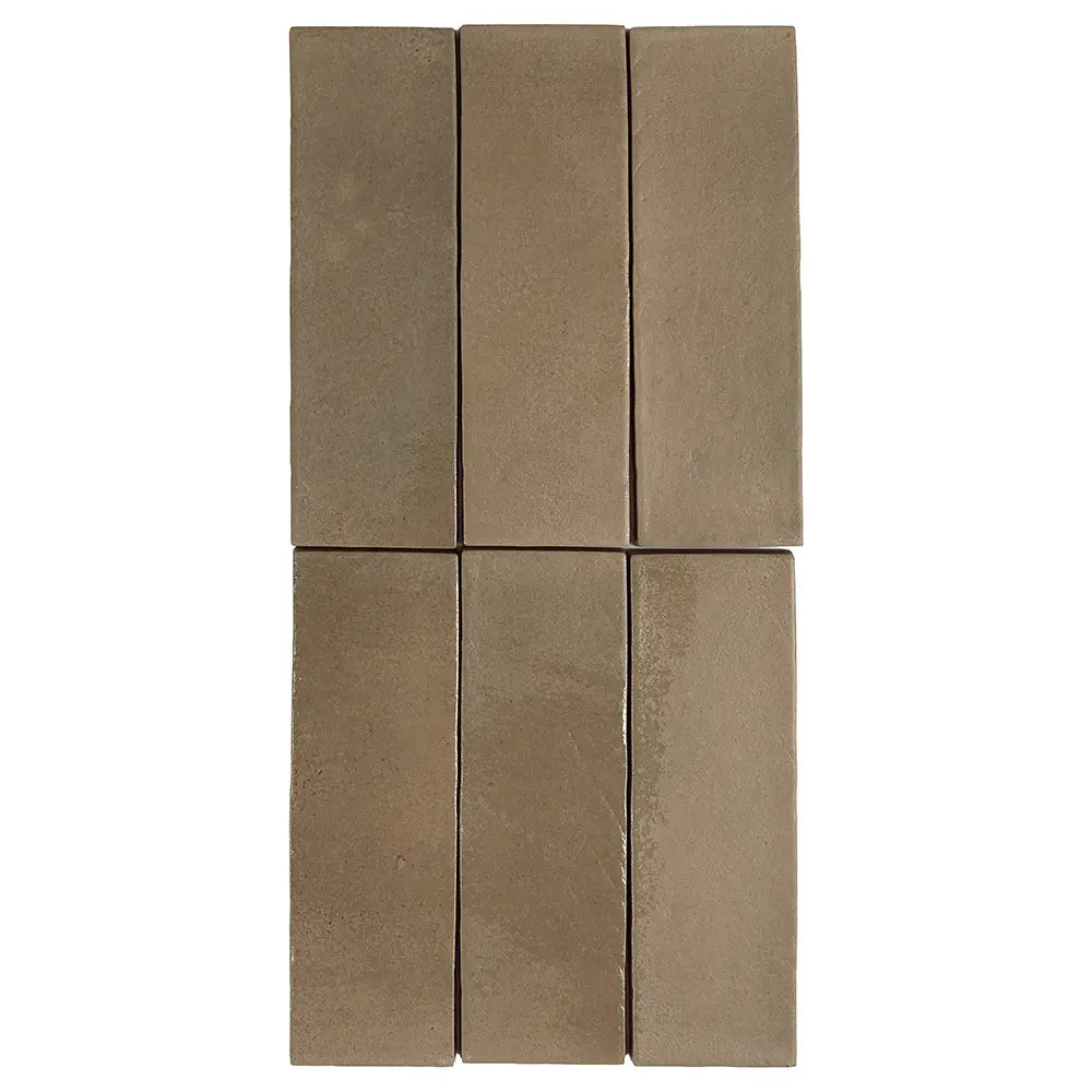 Calta Brown Matte Porcelain Subway Tile 2x6 | Tile Club