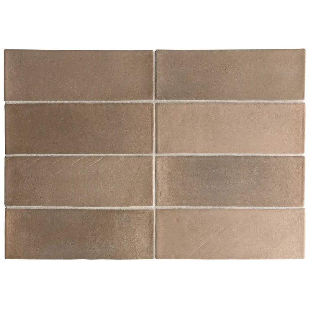 Calta Brown Matte Porcelain Subway Tile 2x6 | Tile Club