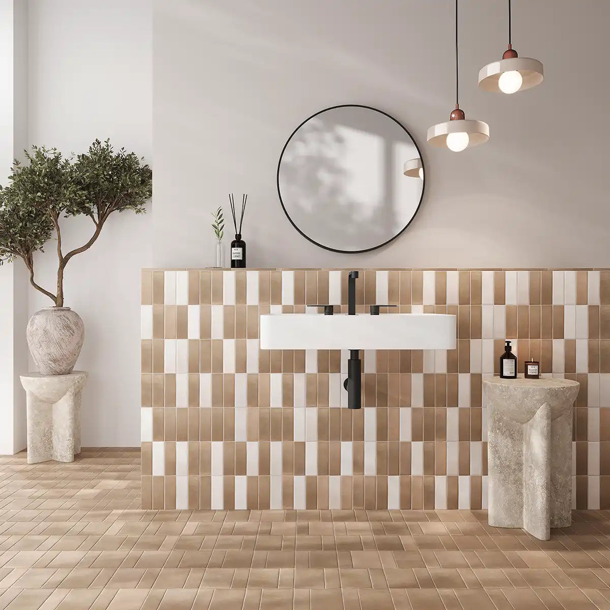 Calta White Matte Porcelain Subway Tile 2x6 | Tile Club