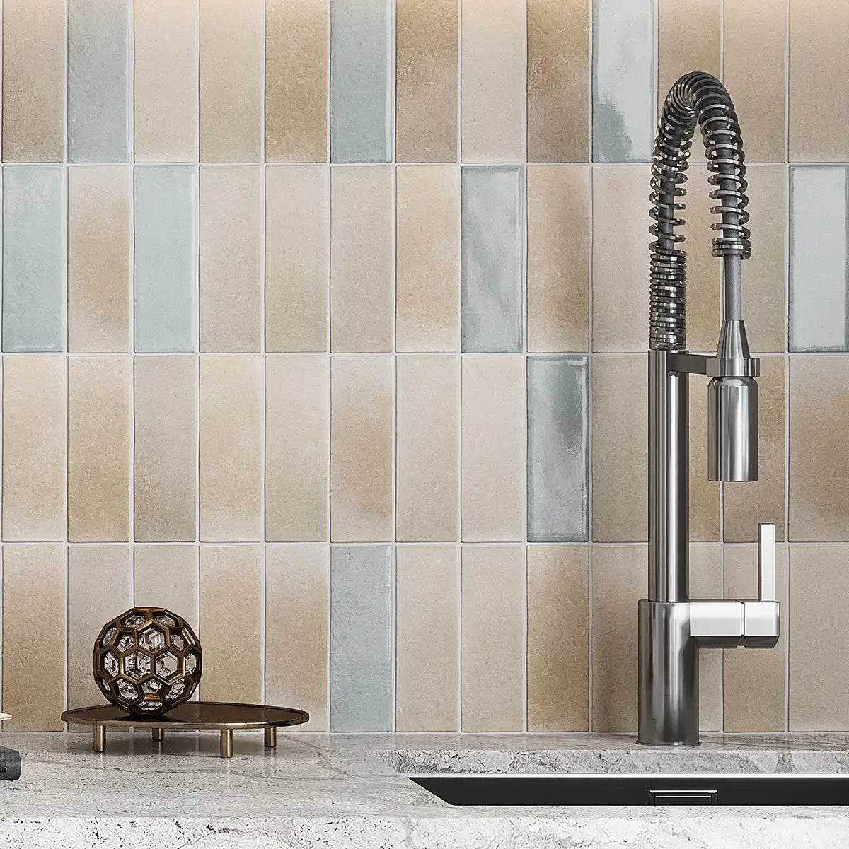 Calta Blue Gloss Porcelain Subway Tile 2x6 | Tile Club
