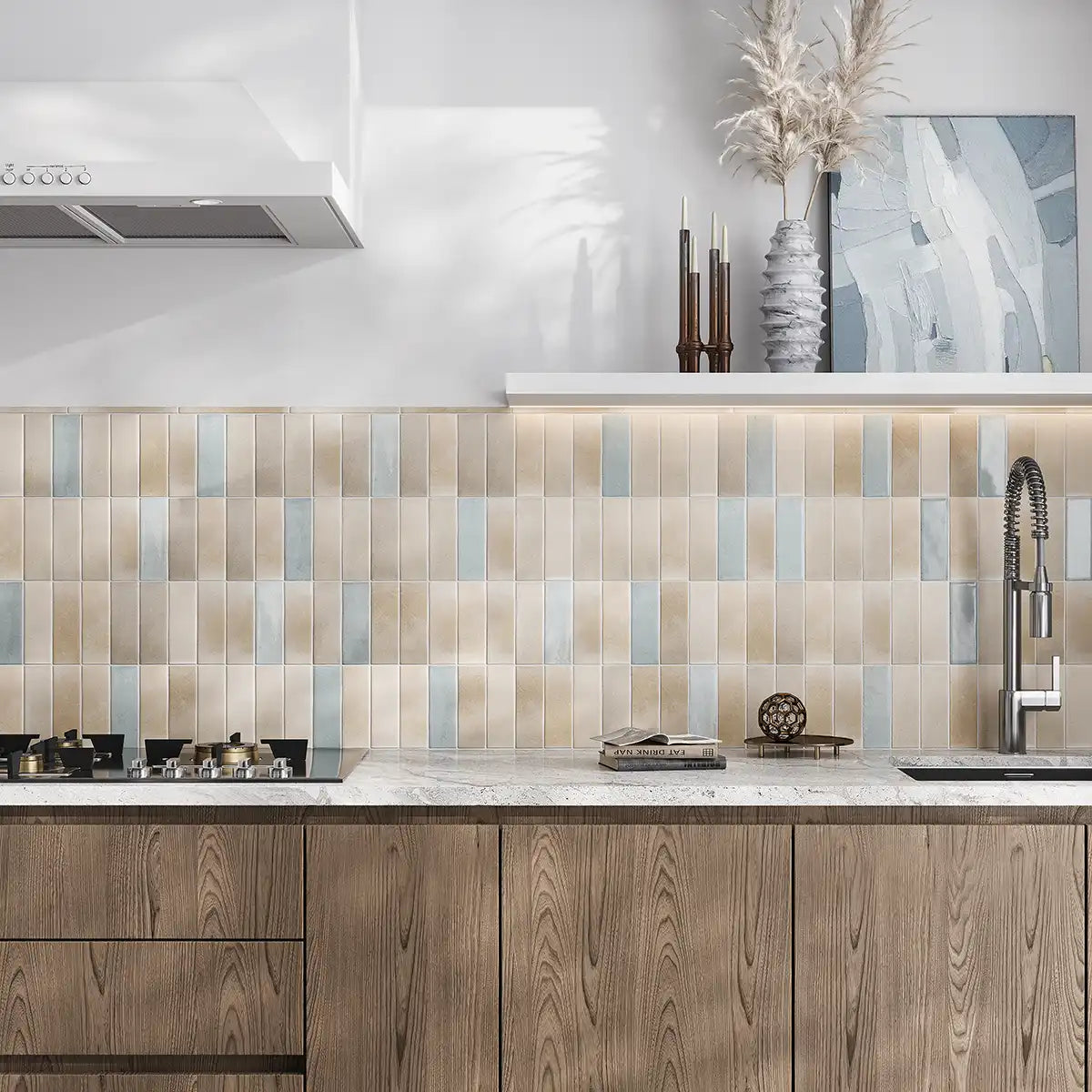 Calta Blue Gloss Porcelain Subway Tile 2x6 | Tile Club