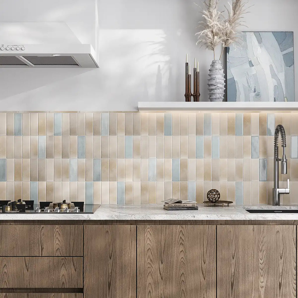 Calta Blue Gloss Porcelain Subway Tile 2x6 | Tile Club