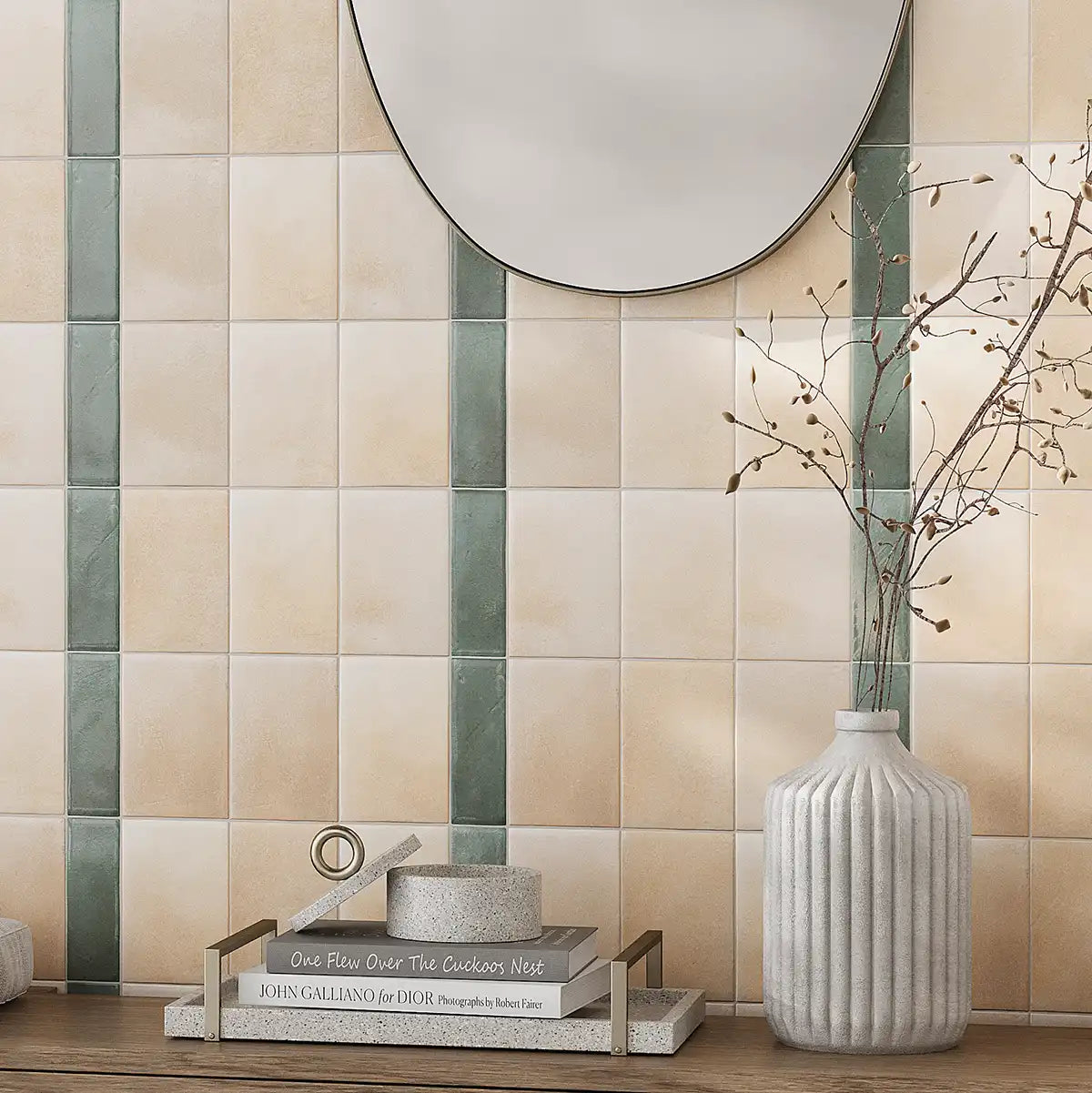 Calta Teal Gloss Porcelain Subway Tile 2x6