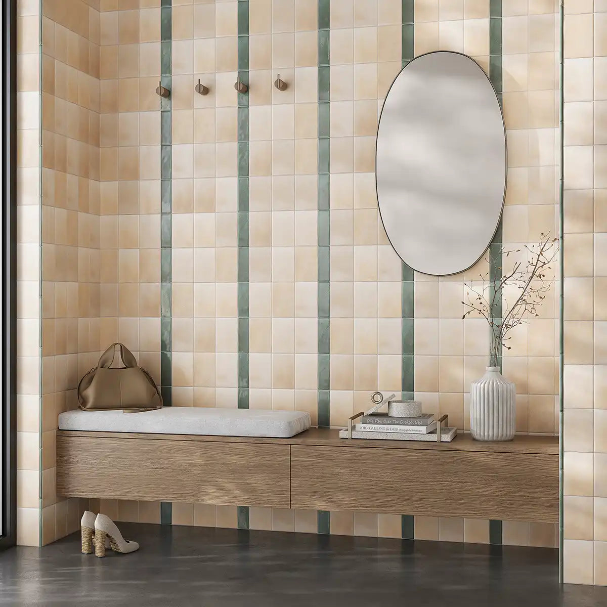 Calta Teal Gloss Porcelain Subway Tile 2x6 | Tile Club
