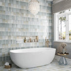 Calta Blue Gloss Porcelain Subway Tile 2x6 | Tile Club
