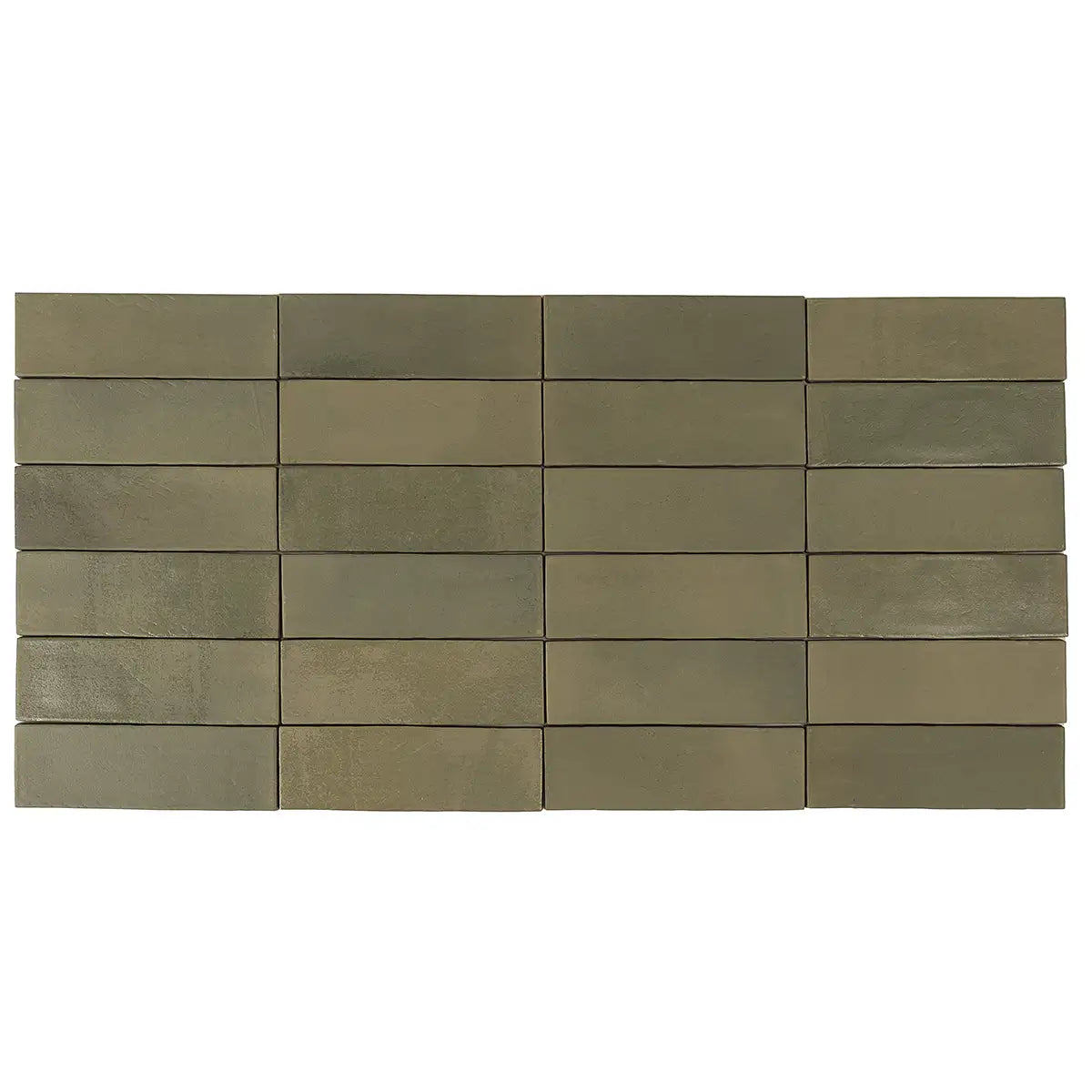 Calta Green Matte Porcelain Subway Tile 2x6 | Tile Club