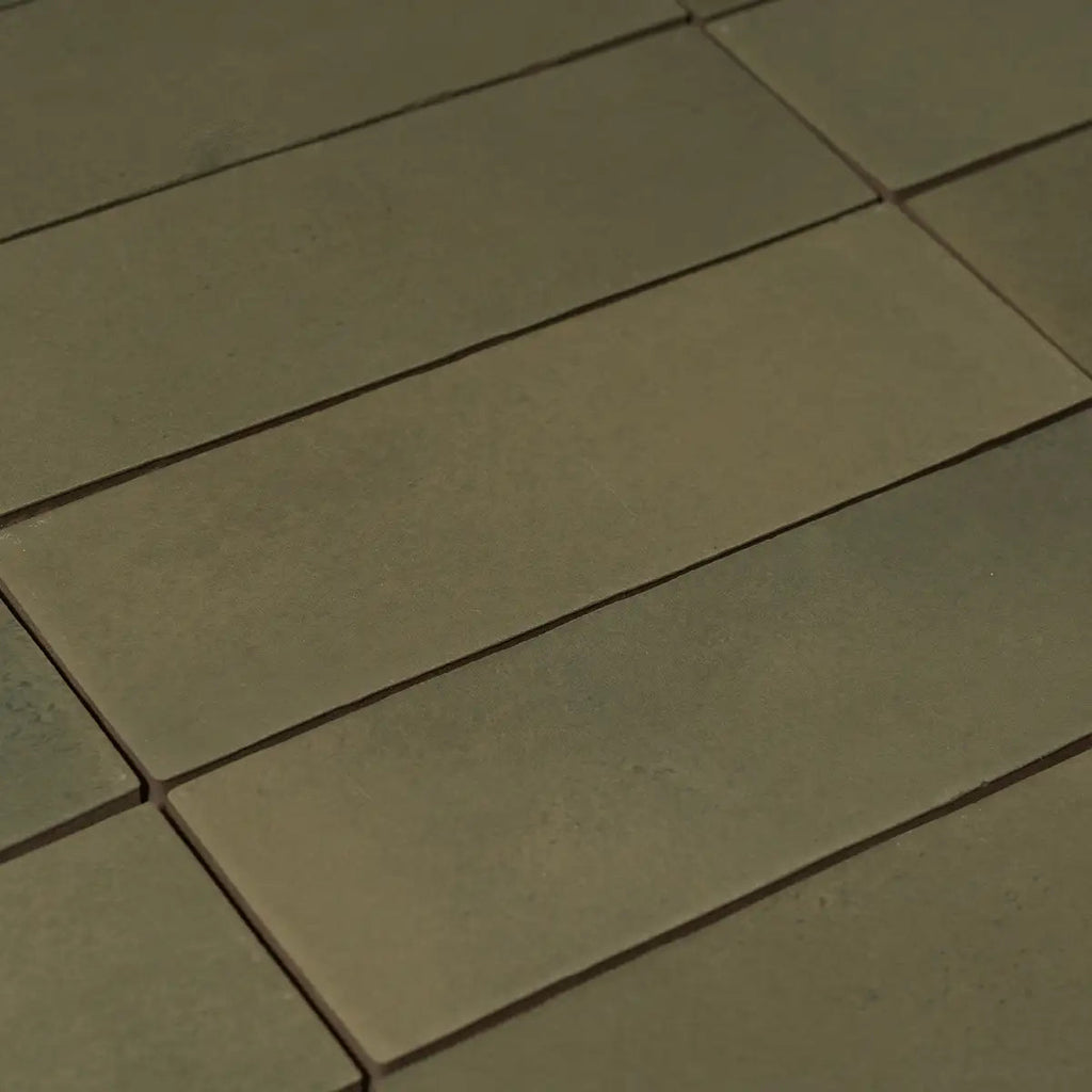 Calta Green Matte Porcelain Subway Tile 2x6 | Tile Club