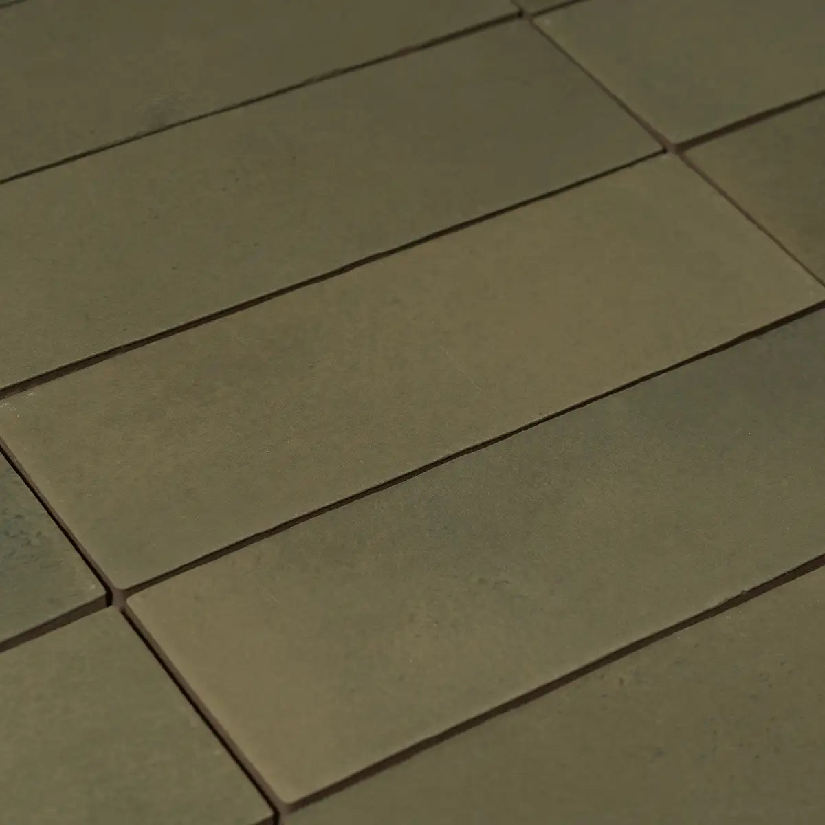 Calta Green Matte Porcelain Subway Tile 2x6 | Tile Club