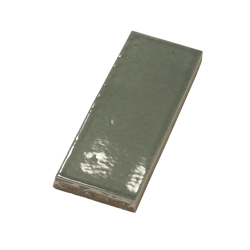 Calta Teal Gloss Porcelain Subway Tile 2x6 | Tile Club