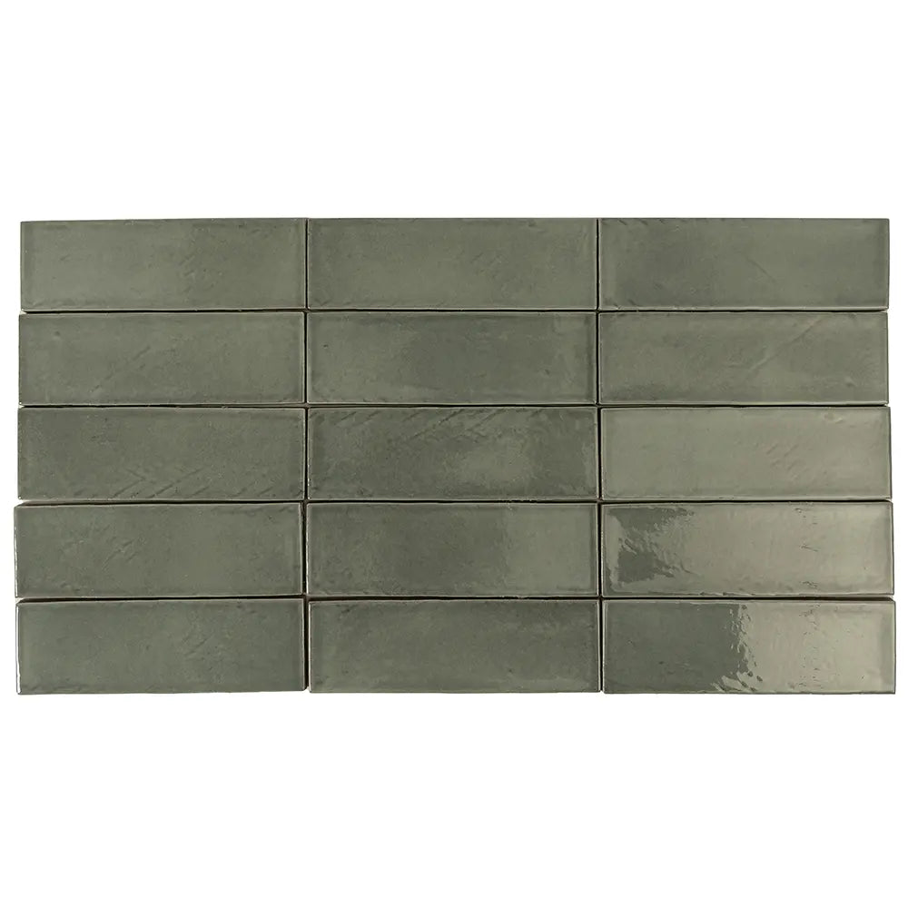 Calta Teal Gloss Porcelain Subway Tile 2x6 | Tile Club