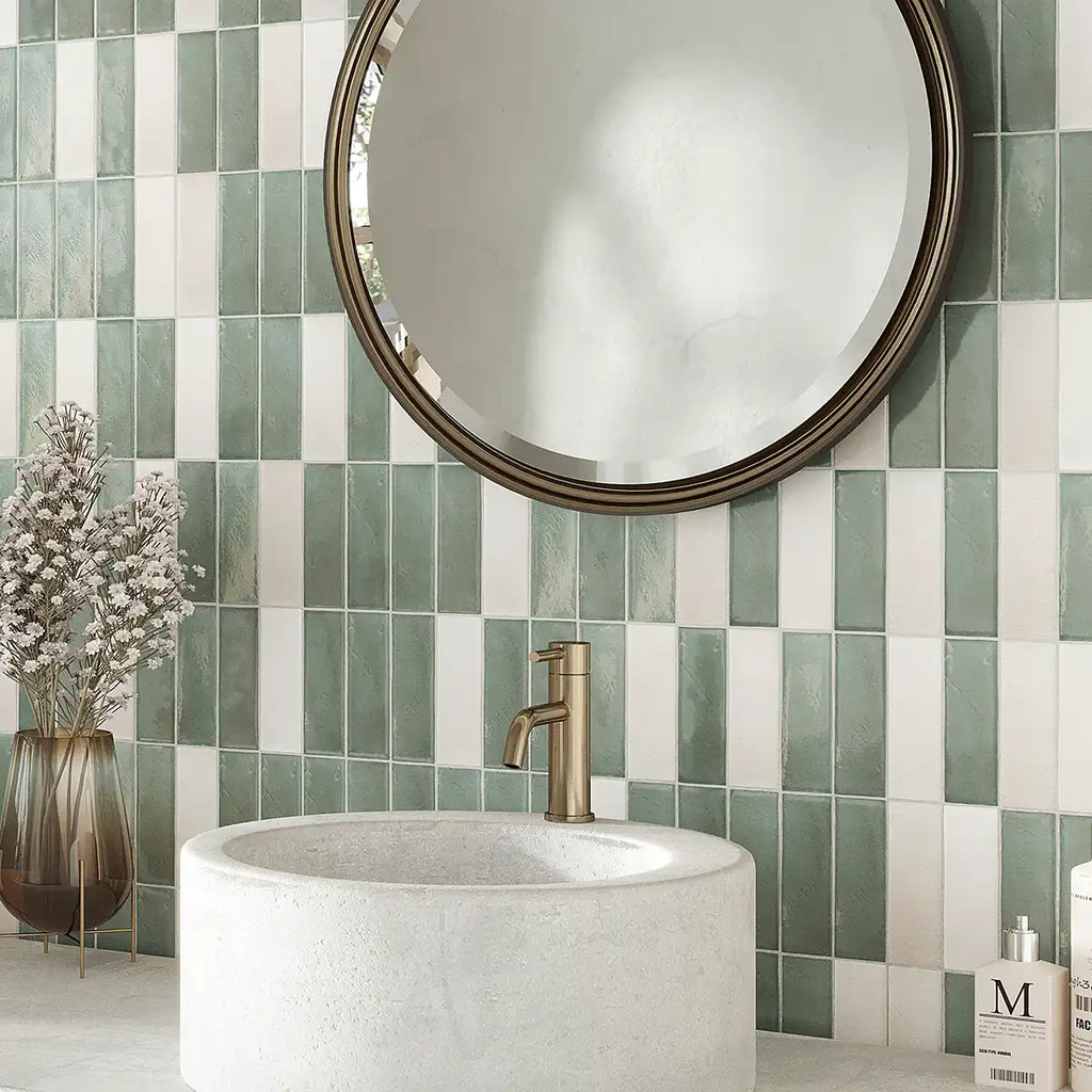 Calta Teal Gloss Porcelain Subway Tile 2x6