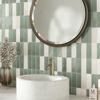 Calta Teal Gloss Porcelain Subway Tile 2x6