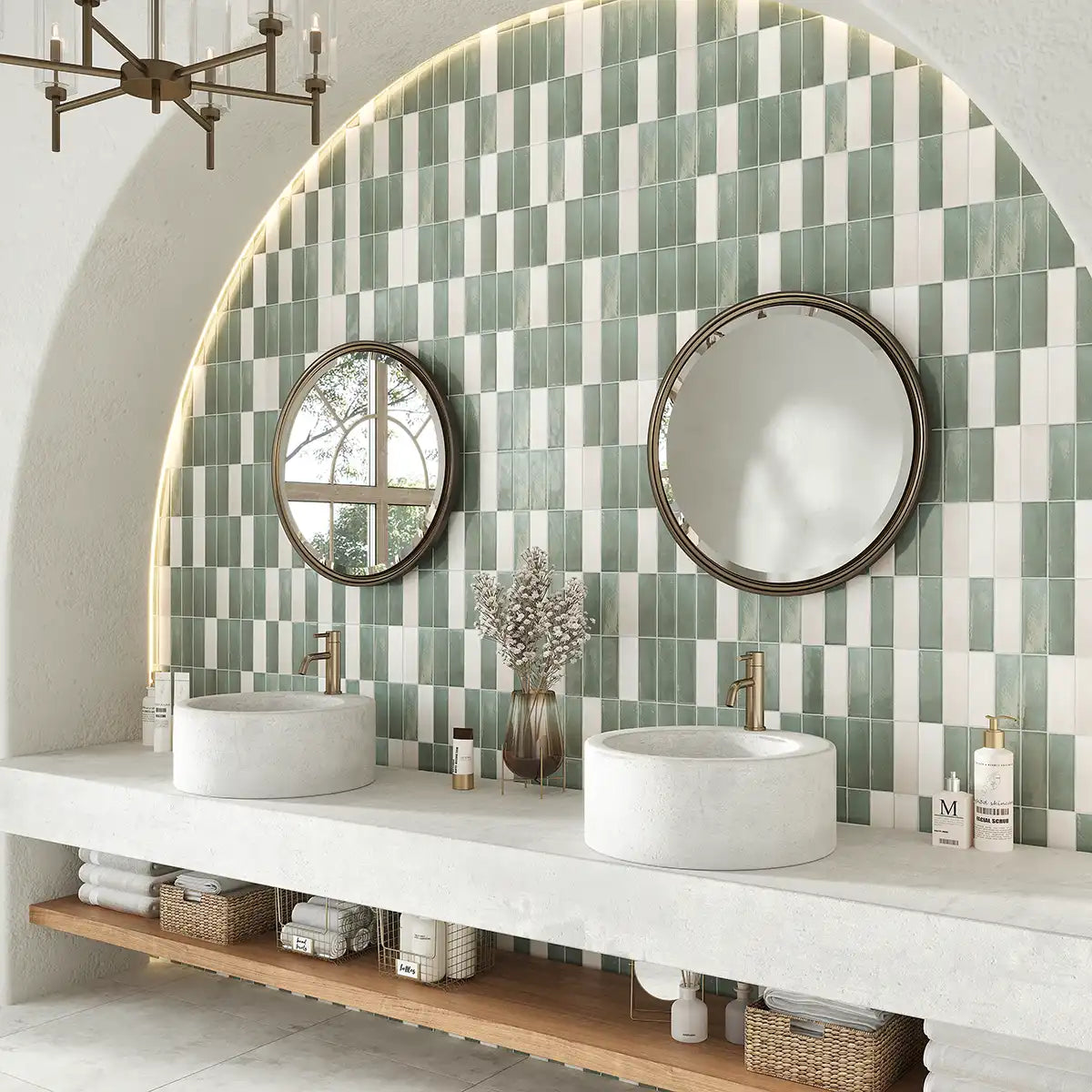Calta White Gloss Porcelain Subway Tile 2x6 | Tile Club