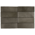 Calta Charcoal Gray Matte Porcelain Subway Tile 2x6 | Tile Club