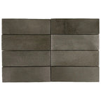 Calta Charcoal Gray Matte Porcelain Subway Tile 2x6 | Tile Club