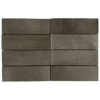 Calta Charcoal Gray Matte Porcelain Subway Tile 2x6 | Tile Club