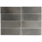 Calta Charcoal Gray Matte Porcelain Subway Tile 2x6 | Tile Club