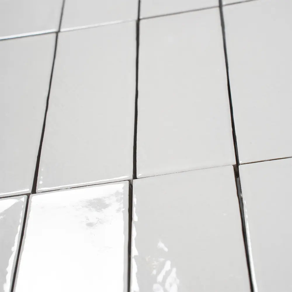Calta White Gloss Porcelain Subway Tile 2x6 | Tile Club