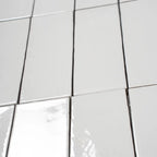 Calta White Gloss Porcelain Subway Tile 2x6 | Tile Club