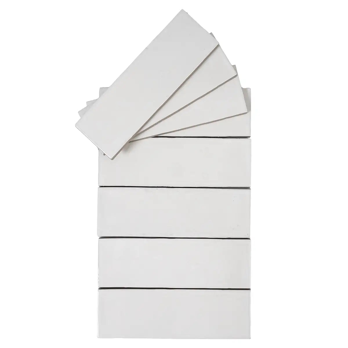 Calta White Gloss Porcelain Subway Tile 2x6 | Tile Club