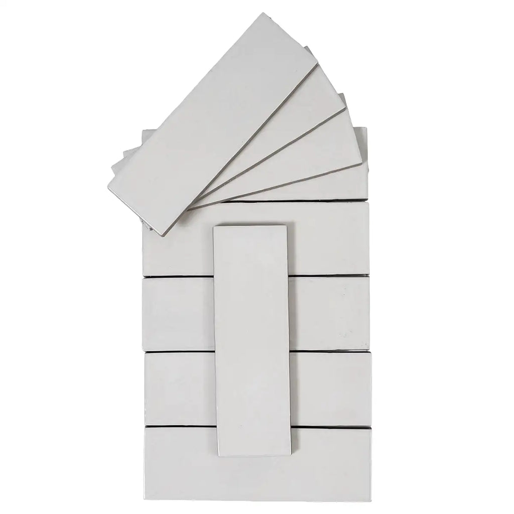 Calta White Gloss Porcelain Subway Tile 2x6