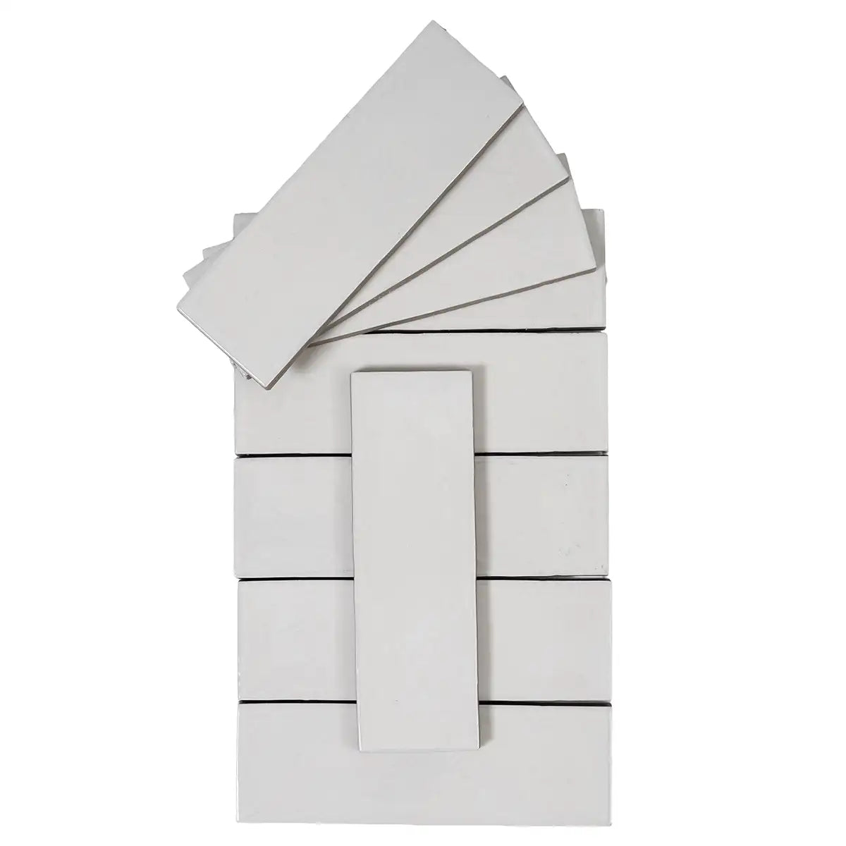 Calta White Gloss Porcelain Subway Tile 2x6 | Tile Club