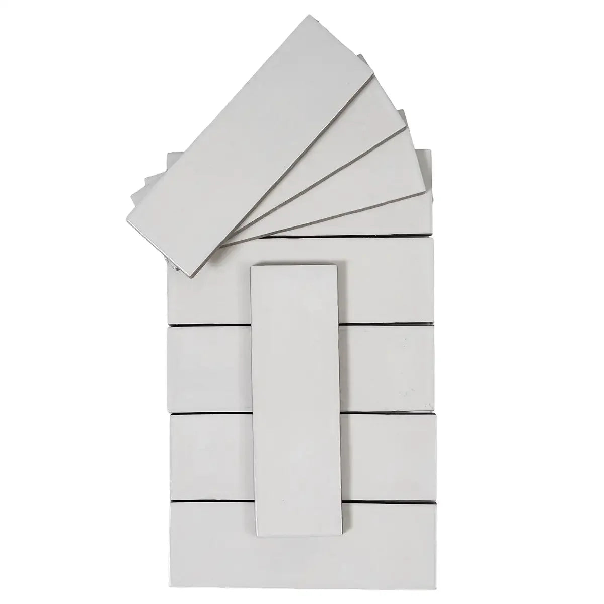 Calta White Gloss Porcelain Subway Tile 2x6 | Tile Club