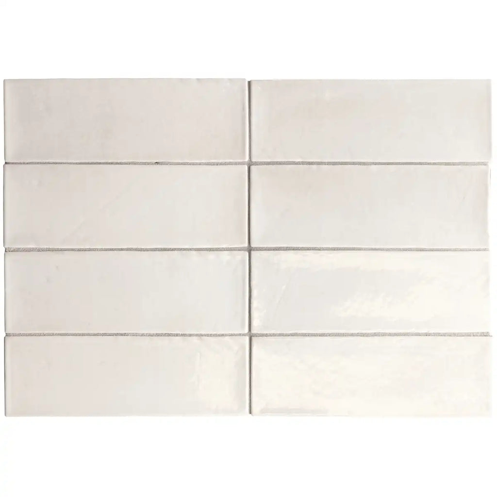 Calta White Gloss Porcelain Subway Tile 2x6 | Tile Club