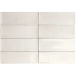 Calta White Gloss Porcelain Subway Tile 2x6 | Tile Club