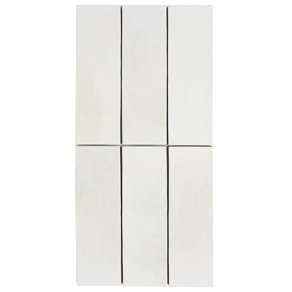 Calta White Matte Porcelain Subway Tile 2x6