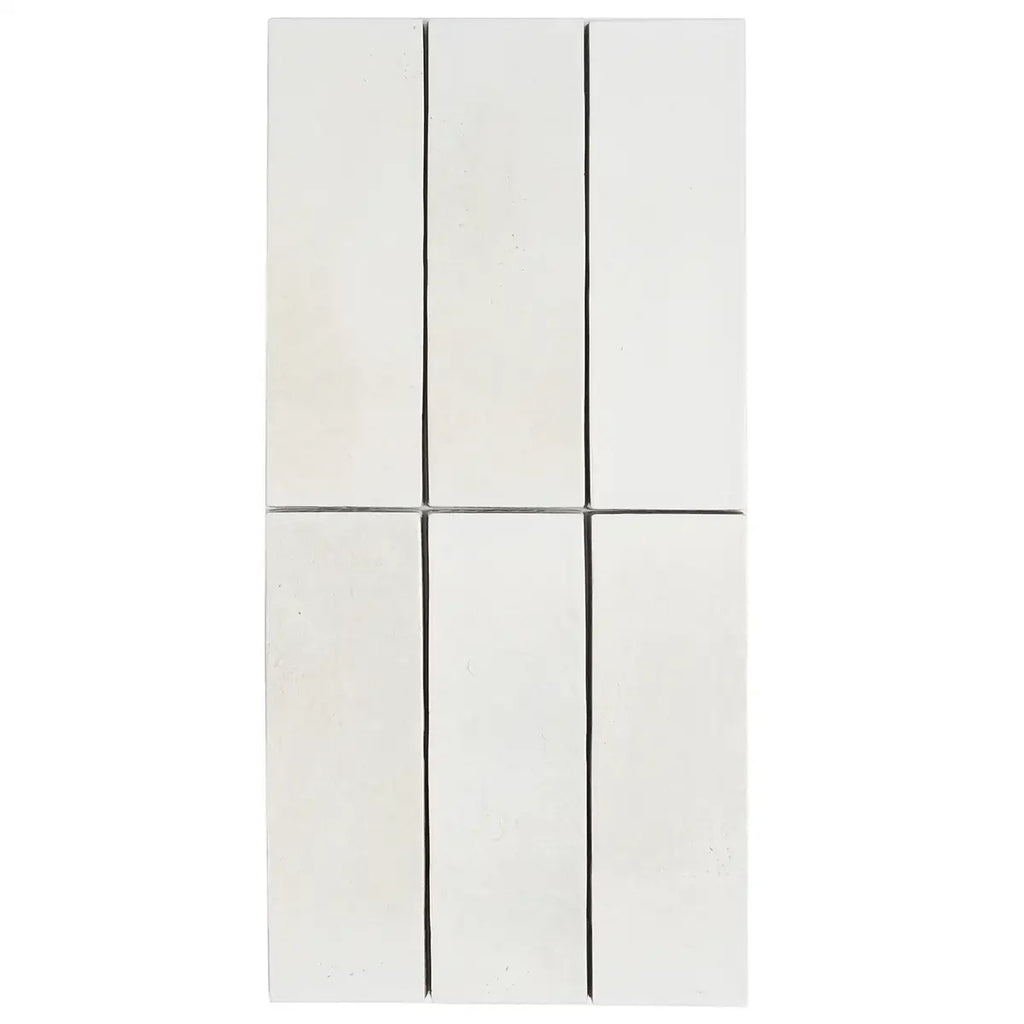Calta White Matte Porcelain Subway Tile 2x6 | Tile Club