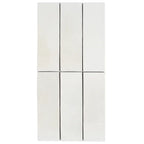 Calta White Matte Porcelain Subway Tile 2x6 | Tile Club