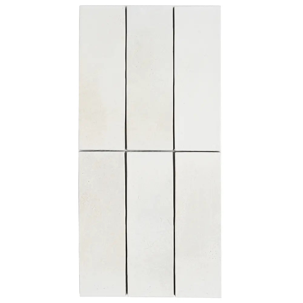 Calta White Matte Porcelain Subway Tile 2x6 | Tile Club