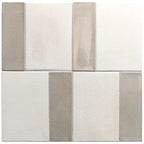 Calta Pearl Gray Gloss Porcelain Subway Tile 2x6 | Tile Club