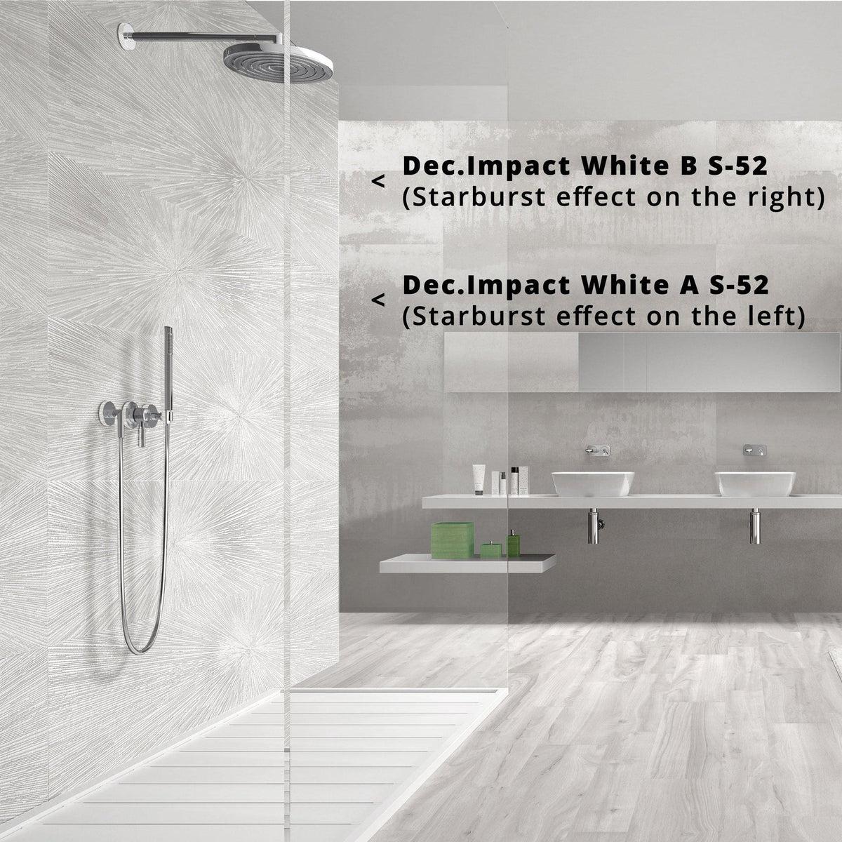Ionic White Porcelain Tile for Shower and Bathroom