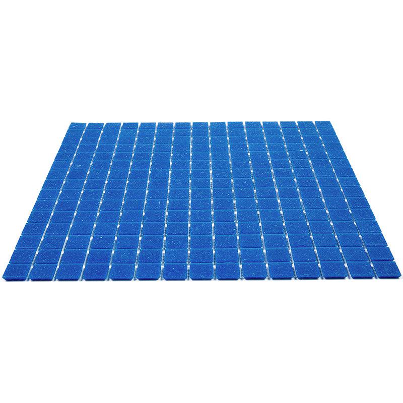 Deep Cobalt Blue Squares Glass Pool Tile | Tile Club