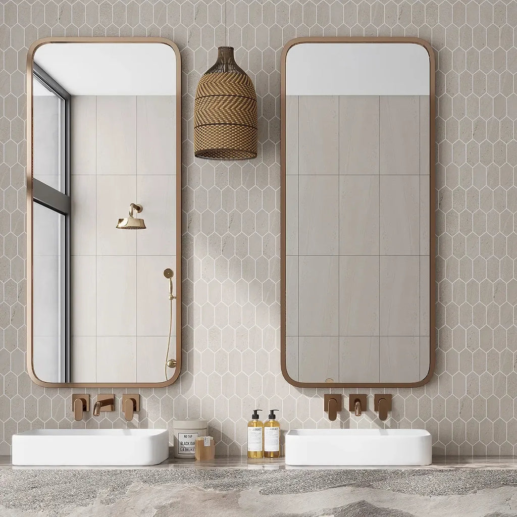 Denali Beige Concrete Look Ceramic Mosaic Tile | Tile Club