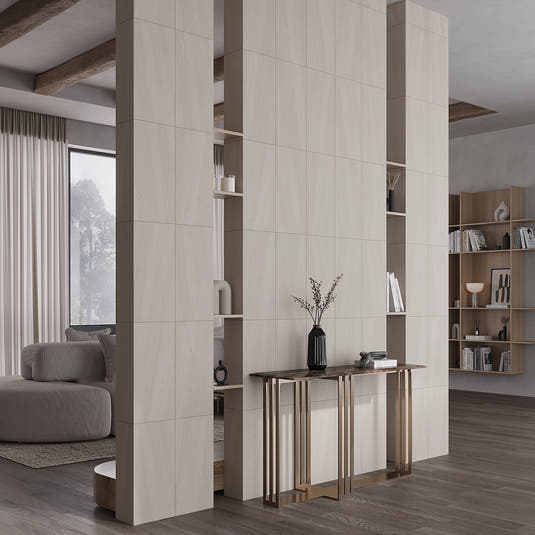 Denali Beige Concrete Look Porcelain Tile 12" x 24" | Tile Club