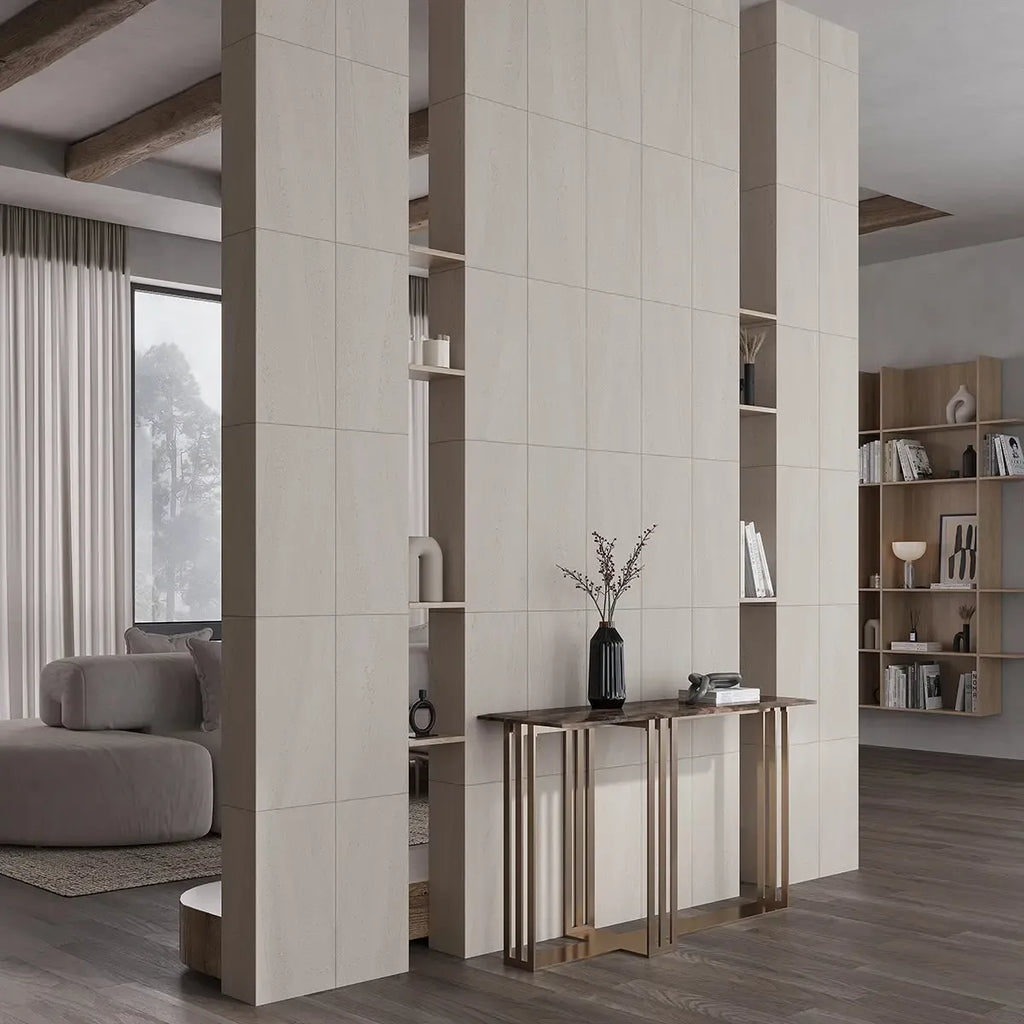 Denali Beige Concrete Look Porcelain Tile 12" x 24" | Tile Club