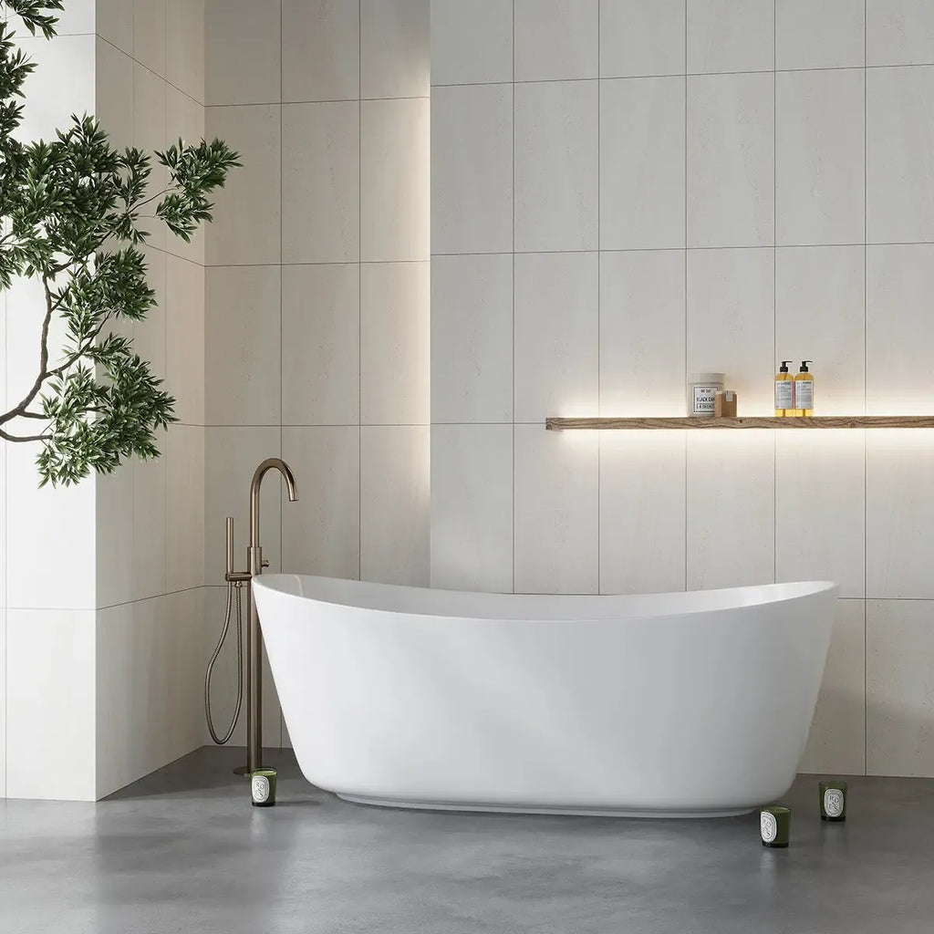 Denali Off-White Concrete Look Porcelain Tile 12" x 24 | Tile Club