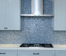 Blue Penny Round Tile for a Backsplash Behind the Stove